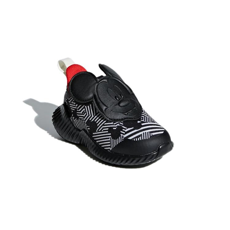 New Adidas Fortarun Mickey Ac I Breathable And Wear resistant Low Top Toddler Shoes Black White Infant And Toddler D96916