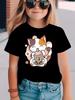 Cat Graphic Kids Tshirts Summer Short Sleeve Tees Cartoon Animal Boys Girls Clothes Kawaii Kitten Tops Y2K Tshirt
