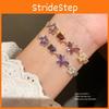 Butterfly Jewelry Bracelet With Zircon Stones For Women Summer Fashion Accessory