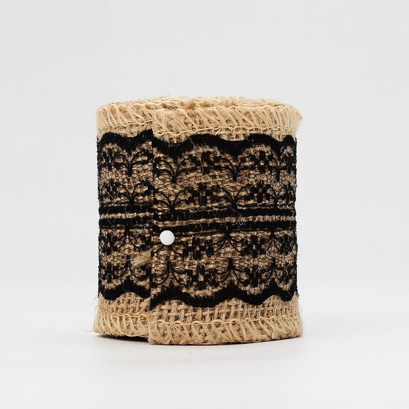 6cm Lace Burlap Roll Strips DIY Flat Hemp Decoration Materials Yellow Burlap Rolls