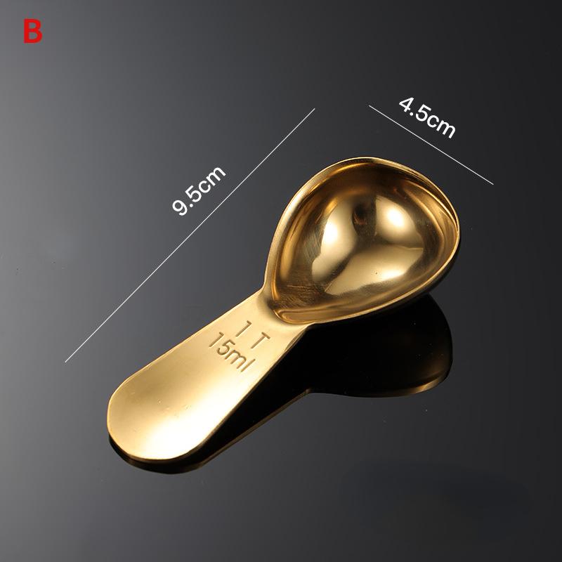 15ML Metal Measuring Spoon Multifunction Coffee Scoop Stainless Steel Coffee Tea Tablespoon