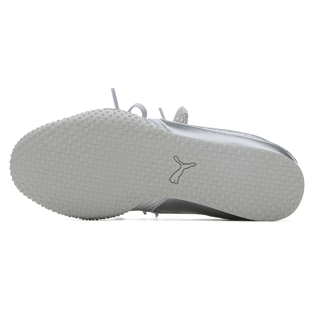 Puma Bella V2 Glam Spring Summer Cool Thin Sole Training Wrinkled Silk Satin Casual Low Top Shoes Unisex Sneaker Silver 406796-03