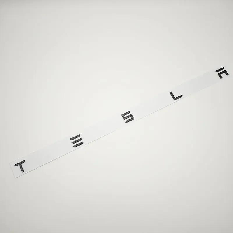 Autosticker 2025 Nieuwe Tesla 3D ABS Letters Tesla Logo Koolstof Chroom Zwart Rood Embleem Auto Achterklep Stickers Voor Tesla Model 3 Y X