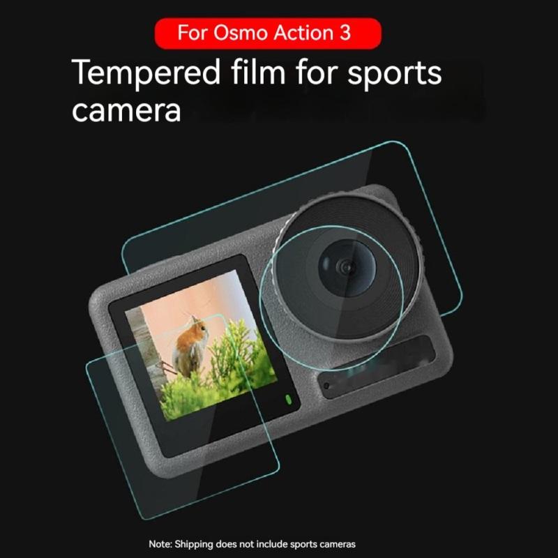 Tempered Glass Screen Protector Scratch-resistant Protective Film Compatible For Dji Osmo Action 3
