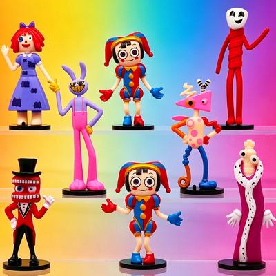 7-12Pcs The Amazing Digital Circus Figure Pomni And Jax Plushie Doll Toys Cute Amazing Digital Circus Figure  Children Christmas