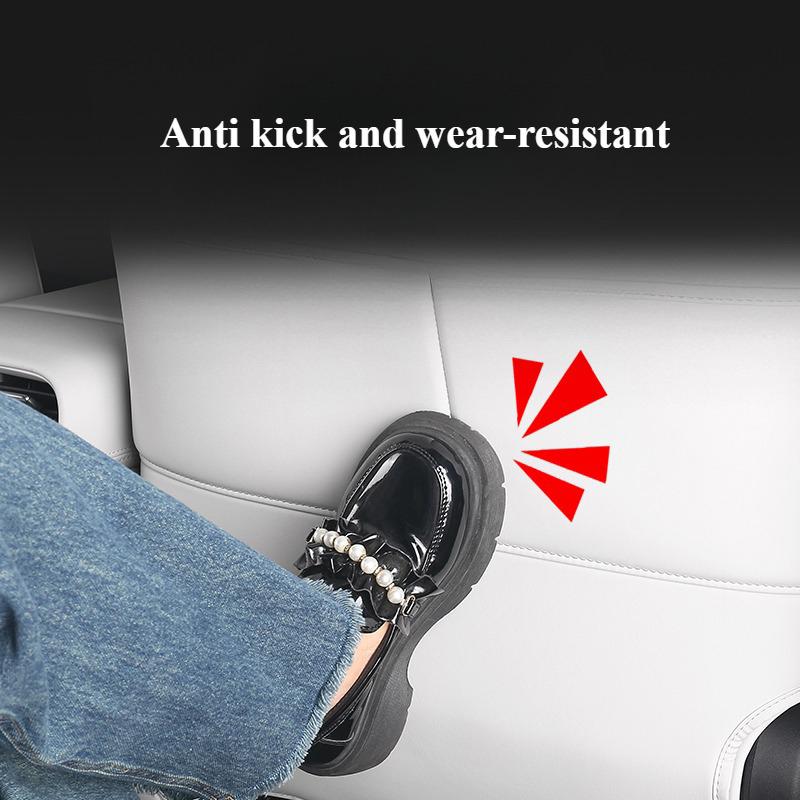For Xpeng G6 2024 Leather Seat Back Kick Protector Waterproof Armrest Box Anti Kick Pad Seat Cover with Storage Bag