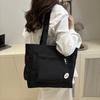 Light Weight Large Capacity Tote Bag Solid Color Student Handbag Trendy Women's Shoulder Bag  Girls