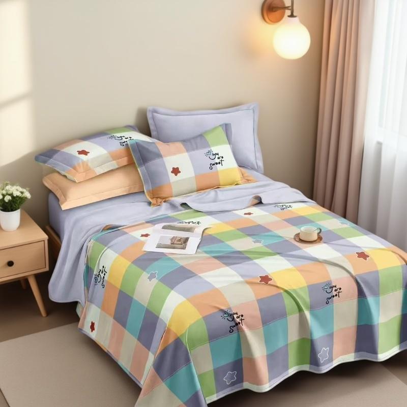 Thickened Coarse Cloth Bed Sheet - Single/Double, Dormitory Mattress Cover, Summer Mat, Old-Fashioned Style