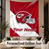 Custom Text Tapestry Kansas City Chiefs Print Wall Tapestry Indoor Living Room Wall Decor