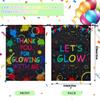 Sadnyy 12 kusů Tašky se stahovací šňůrkou Let's Glow Svítící ve tmě Párty potřeby Taštička na dárky Neonová taštička pro Retro 80. léta 90. léta