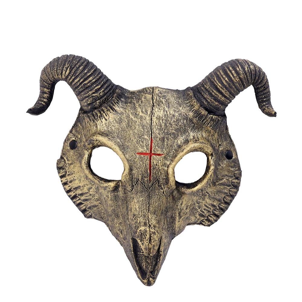 Halloween Skeleton Goat Horror Masks Skull Horror Demons Cosplay Dance Prom Carnival Party Props Roleplay Animal Mask for Adults