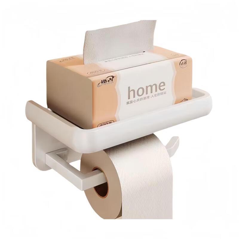 No-Drill Wall-Mounted Tissue & Toilet Paper Holder