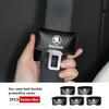 VIJT4 Car Seat Belt Buckle Plug Leather Car Seat Belt Clip Protective Covers For Skoda Octavia A5 A7 RS Fabia Superb Rapid Karoq