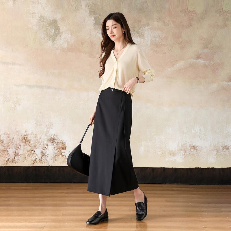 Demana Lady Travel Slit H-Line Long Skirt