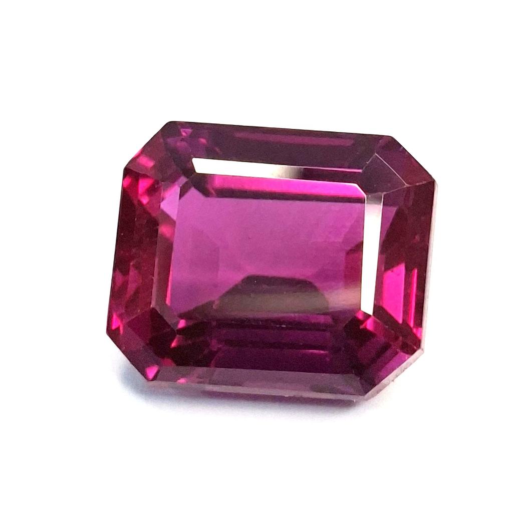 Fabulous Rhodolite Garnet Natural Emerald Cut 11-13 Ct Certified Loose Gemstone