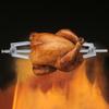 Garfo para Assar Frango na Grelha Peixe Carne Grelhada Ferramenta Prática Tanto para Interior Quanto para Exterior 28cm