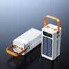 Large-Capacity 120W Solar Power Bank with 100,000mAh and Built-in Fast Charging Cable for Outdoor Use