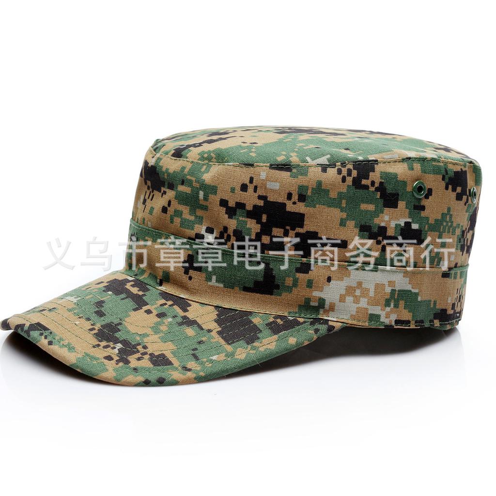 Summer Camouflage Casual Flat Hat, Outdoor Men's and Women's Military Fan Hat, Baseball Cap, Combat Cap, Soldier Cap