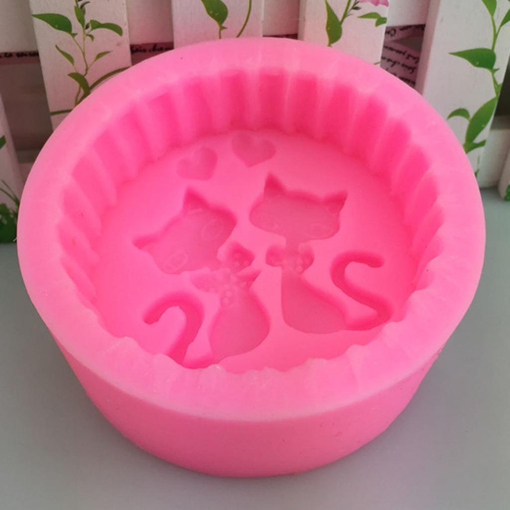 1pc- Silicone Mold, Creative Cat Non Stick Silicone Mold, Suitable for Ice and Soap