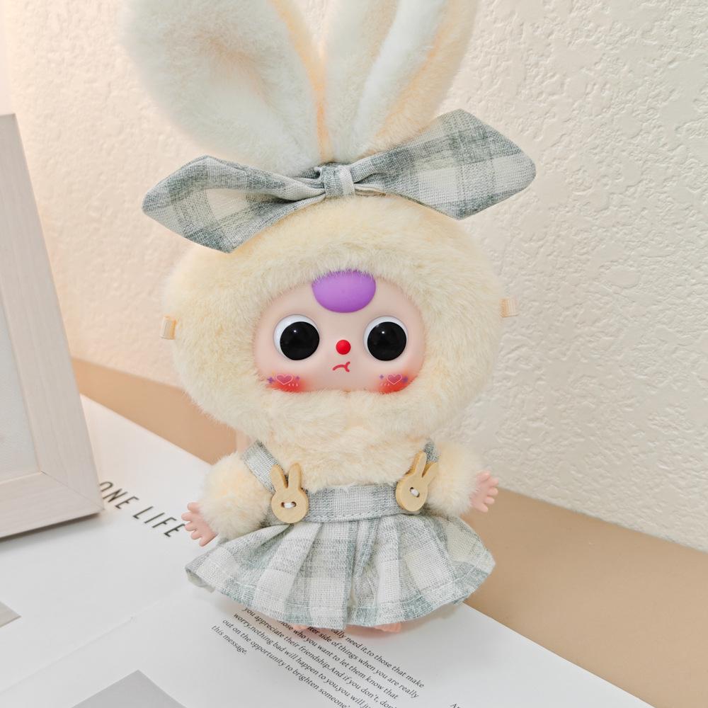 Macaron Little Rabbit Doll Clothes: Cute Pendant, Outfit for 3-Year-Old, Blind Box Edition