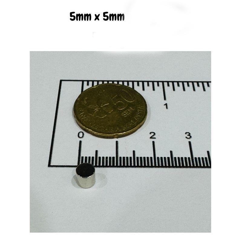 10pcs 5/8mmx5 Heavy Duty 8x5mm & 5x5mm Magnets - Grade for Motors, Sensors, CNC Tools