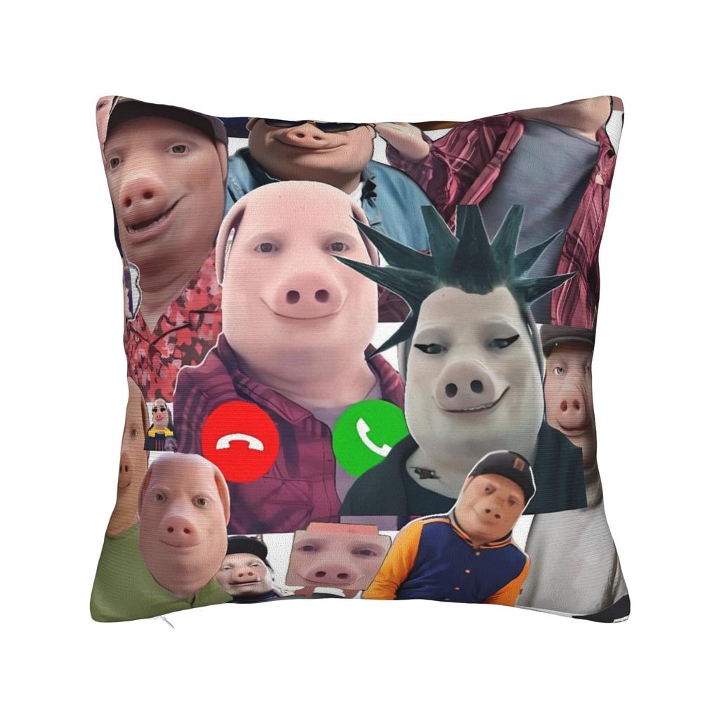 Pillow Case John Pork Calling Art Square  Pillow Cover For Chair Sofa Home Decor Kawaii Pillowcases