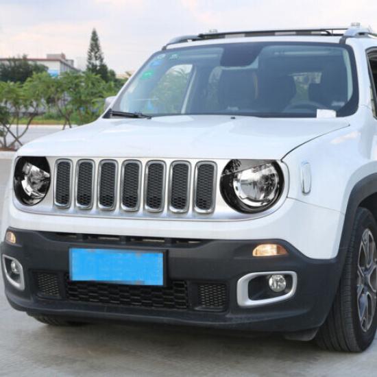 Front Light Headlight Lamp  Eyes Trim Cover For 2016-2018 Jeep Renegade TCZ