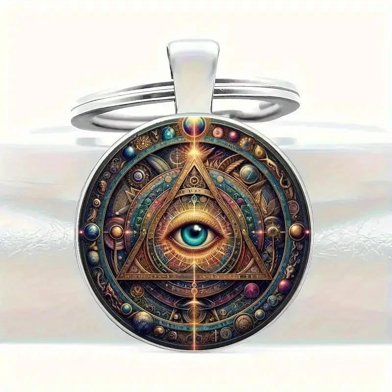 Wielobarwny Breloczek-Wisiorek Sowa z Akcentami Kamieni Szlachetnych i Kwiatowym Wzorem