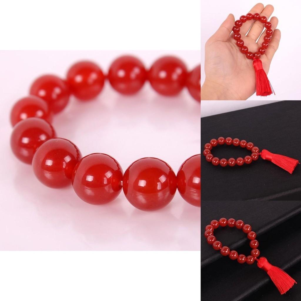 Handgefertigtes Hu Tao Cosplay Armband mit roten Perlen für Genshin Impact Fans