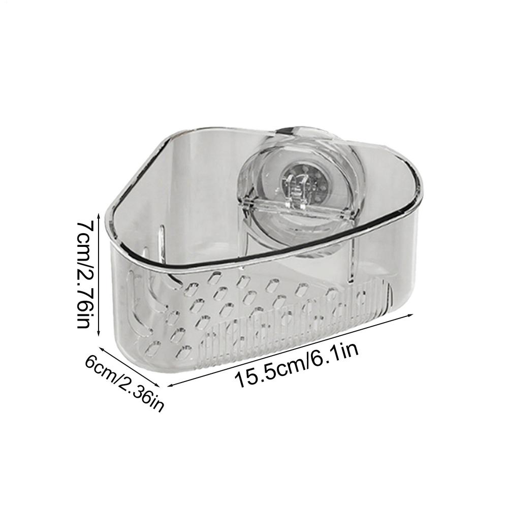 

sink Corner Sponge Holder Kitchen Sponge Holder Sink Kitchen Organizer Modern Decor Storage Box Drain Basket for Home Bathroom прозорий білий колір