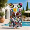 Artist T-Takashi M-Murakami Towel Extra Large Beach Towel Quick Dry Sand Free Super Absorbent Lightweight Hot