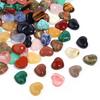 5pcs Cabochons Pierre Naturelle Cœur 15x18mm Agate Jade Œil de Tigre Cristal Dos Plat Cameo Perles Libres Pour Accessoires de Fabrication de Bijoux
