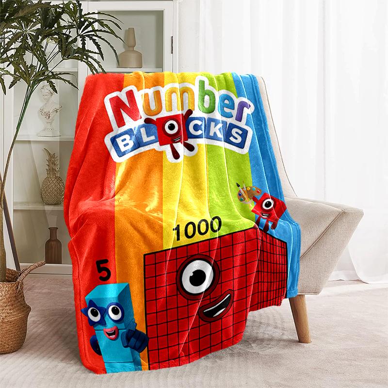 1pz Coperta Stampa Numberblocks, Coperta Leggera per Divano, Letto - Morbida e Calda, Regalo per Tutte le Stagioni come Natale, Halloween