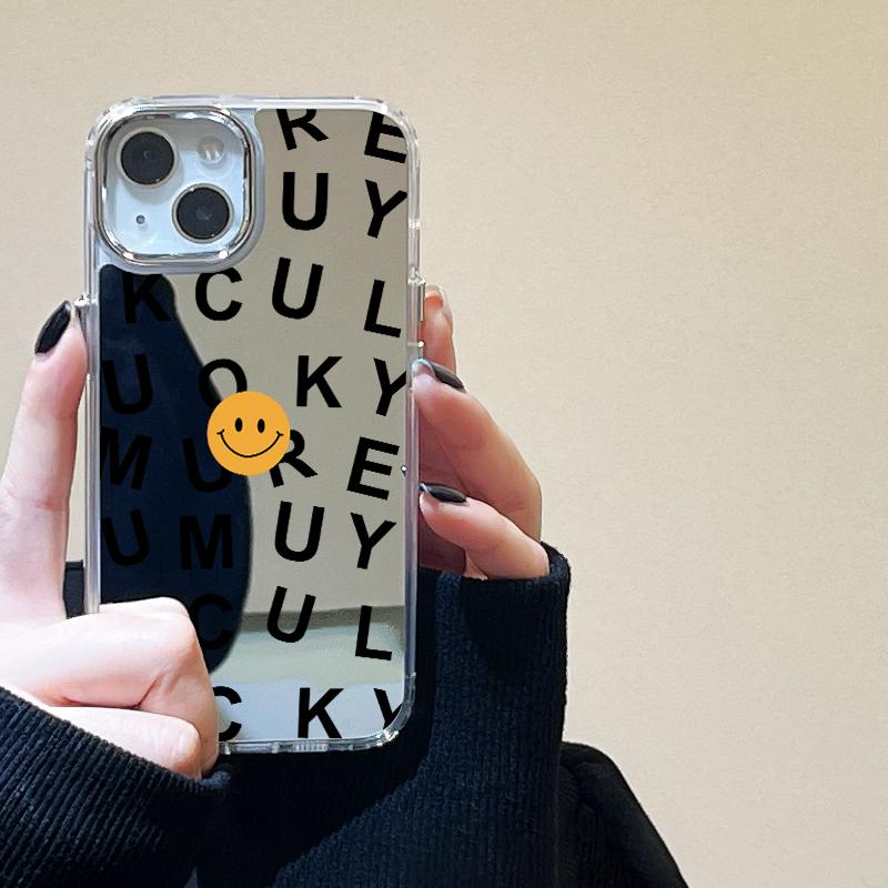 Handyhüllen für iPhone 11 13 XR 15 Pro Max 12 14 Pro Max Hülle iPhone 16 XS Max Spiegel Schutzhülle Mirror Exquisite Cartoon Wasserdicht