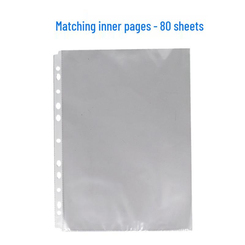 Clear A4 D-Ring Four-Hole Binder - Transparent Cover for Loose-Leaf Pages.