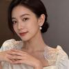 Gentle French Flower Imitation Pearl Earrings for Women, Daily Sweet Ear Studs, Temperament Versatile Internet-famous Fashion Ear Accessories