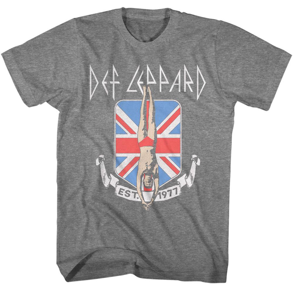Def Leppard Est 1977 British Flag High N Dry Men T Shirt Band Merch XL