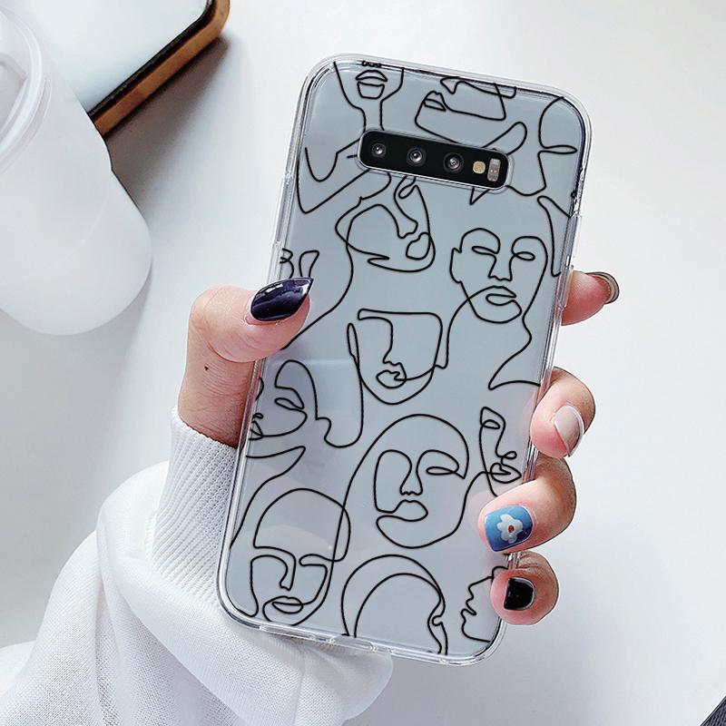 For Samsung Galaxy S10 S10E S 10 Plus Phone Case Cartoon Back Cover Transparent Soft Silicone Flower Funda For Samsung S10+ Cute