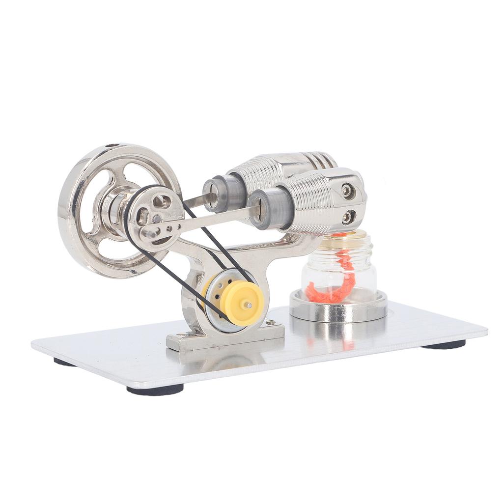 Hot Air Stirling Engine Motor Model Imagination Development Educational Toy LED Light Stirling