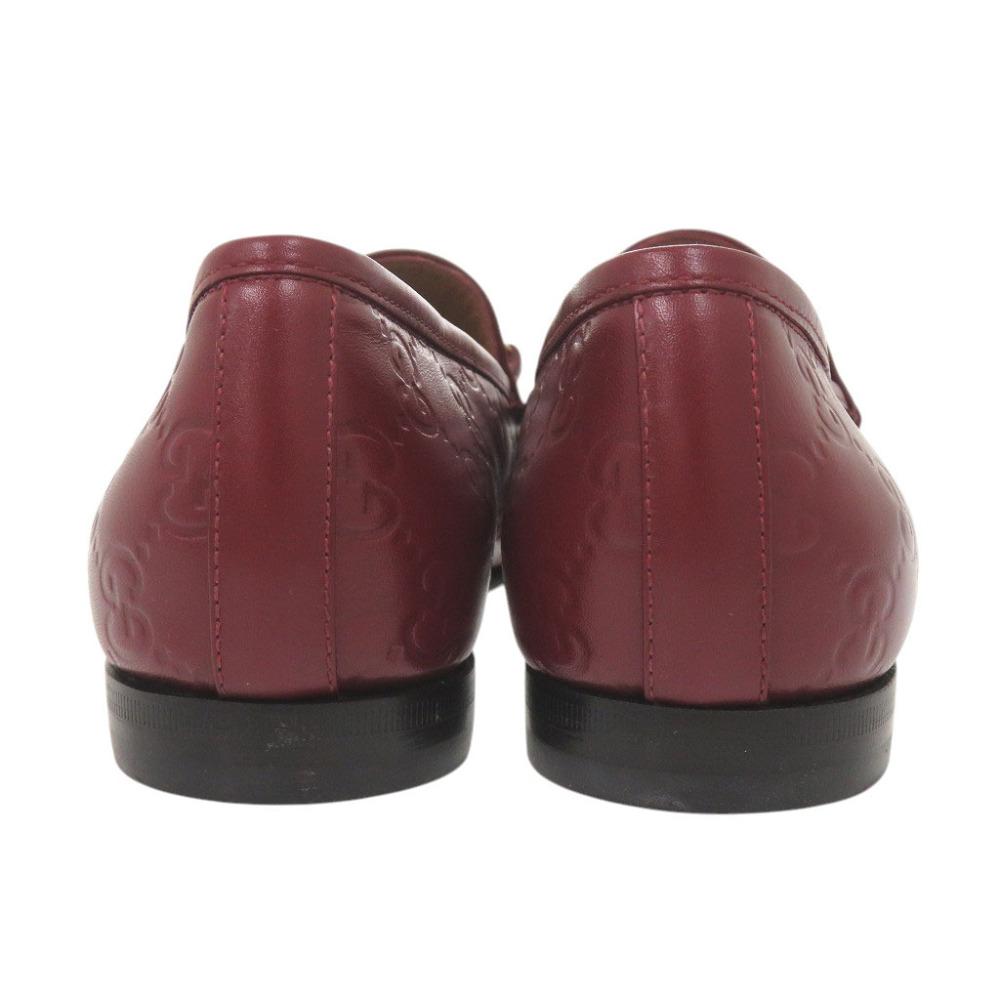 Gebrauchte AUTHENTISCHE GUCCI 786016 Loafer Jordaan Horsbit Guccissima Lederschuhe Bordeaux