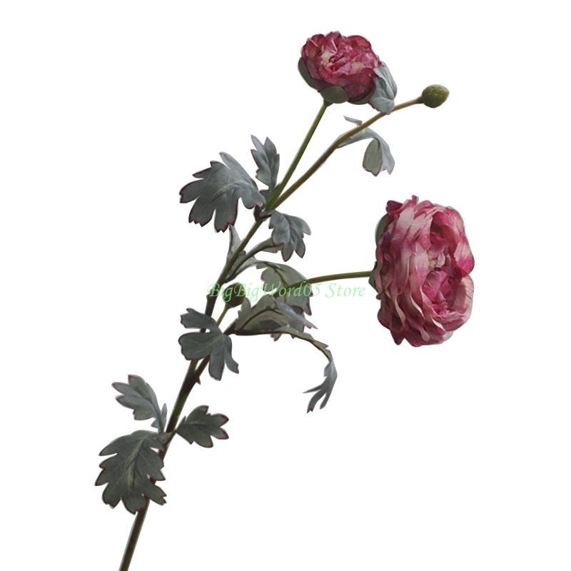 

24TE Artificial Peony Flower Simulation Silk Flower Fake Floral Bouquet 2 for Head for Home Wedding Party Decoration Florals розы красного