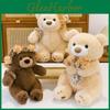 Bambola Orsacchiotto di Peluche con Fiore di Rosa Portatile Regalo per Coppie e Bambini