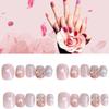 Sweet Lovely Heart Bowknot Nail Stickers Ice Clear Removable Design Artistic