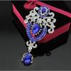 Gorgeous and Luxurious Drop-shaped Brooch Set with Diamonds, Trendy and Popular Alloy Clothing Accessory Pin
