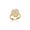 2025  Trendy Gold Plated Stainless Zircon  Rings For Women Chain Geometry Zircon Finger Ring Jewelry Gift