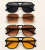 Retro Double-Bridge Sunglasses with Large Ocean Lenses - Fashionable and Simple Design