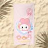 Cute Cartoon Kitten Printed Microfiber Beach Towel Quick Dry Soft Bath Towel For Kids Seaside Swimming