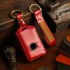 FOR Volvo Key Case Top Grain Leather Handstitched Full Cover Scratch Resistant W/ Key Ring &Lanyard Fits XC60 XC90 S60 S90