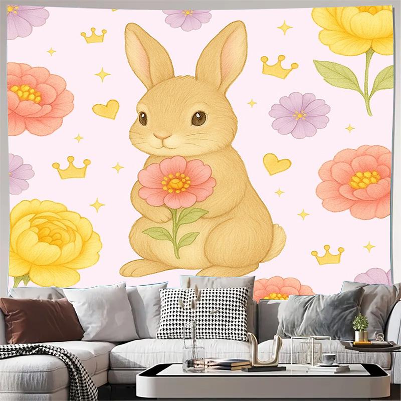 Floral Tapestry Wall Hanging Botanical Wall Decor Flower Tapestry Aesthetic Room Decor Nature Tapestry Dorm Room Decor Bohemian