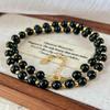Retro Natural Black Agate Premium Feeling Collarbone Chain Necklace Atmosphere Feeling